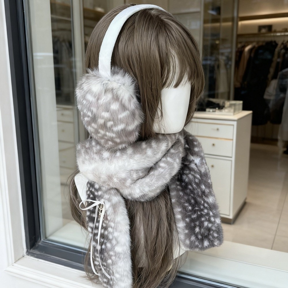 Earmuffs Foldable - Cachecol com Estampa de Veado Fofo,