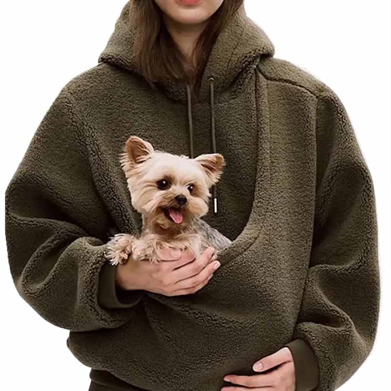 Sherpa Hoodie Fleece - Moletom com capuz de lã Sherpa,