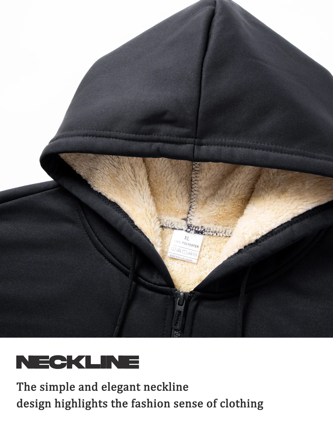 Casaco com capuz de lã Sherpa  - Sherpa Hoodie Fleece avaliação e preço