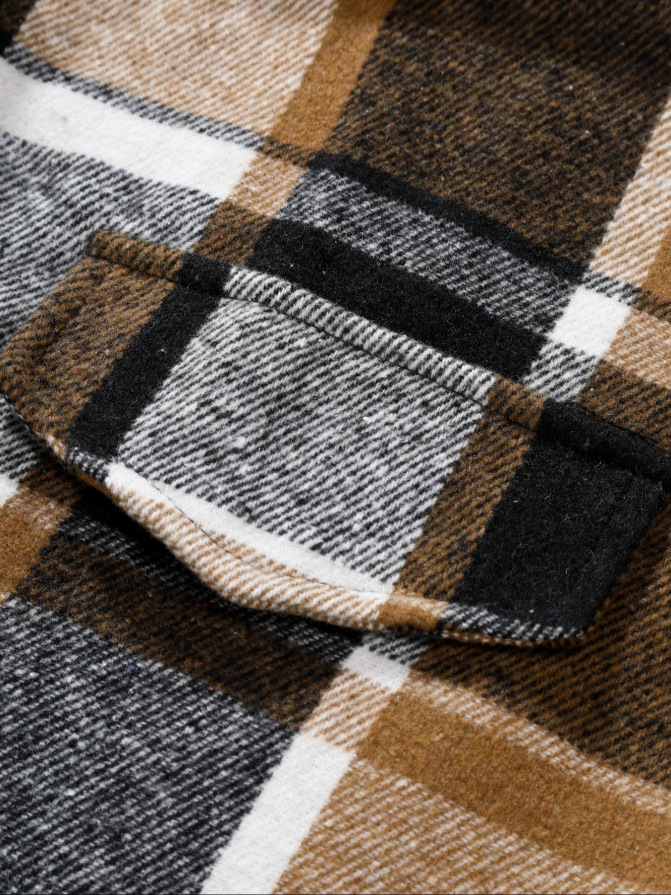 Camisa xadrez retrô masculina  - Flannel Shirt Lined avaliação e preço