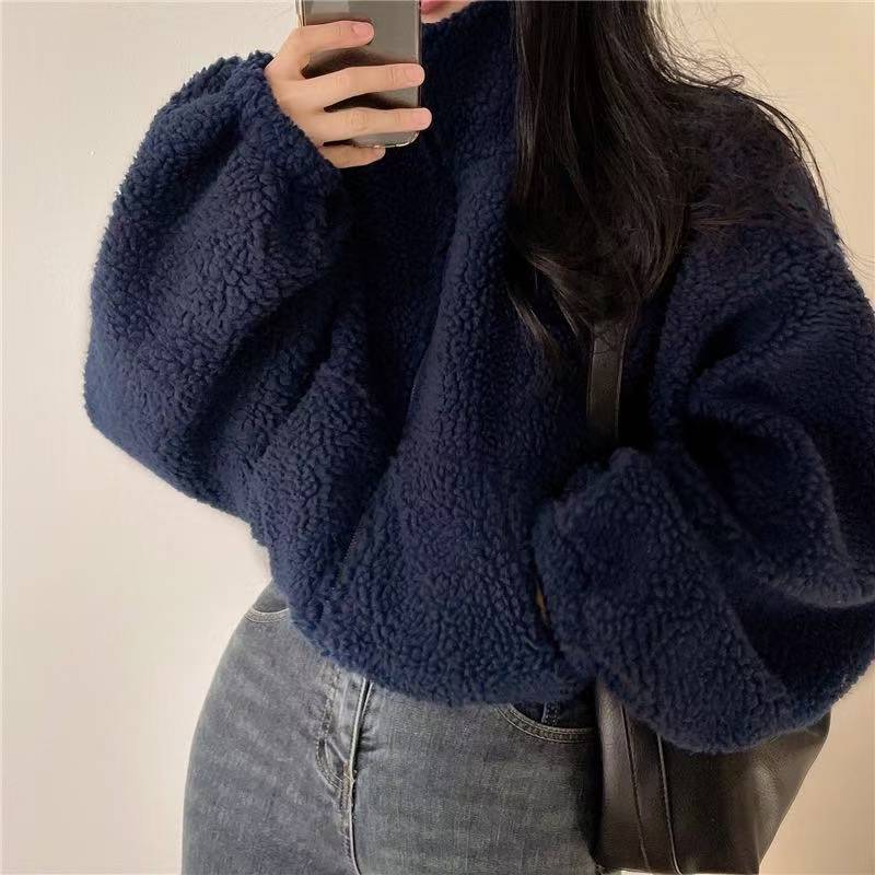 Jaqueta Feminina com Capuz e Z - Sherpa Hoodie Fleece avaliação e preço