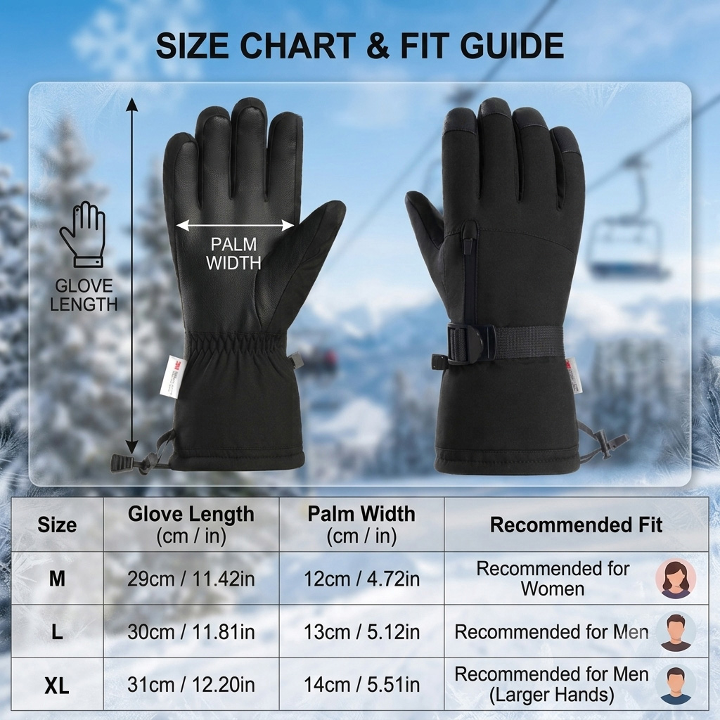 Luvas de Esqui de Inverno para - Snow Glove Insulated avaliação e preço