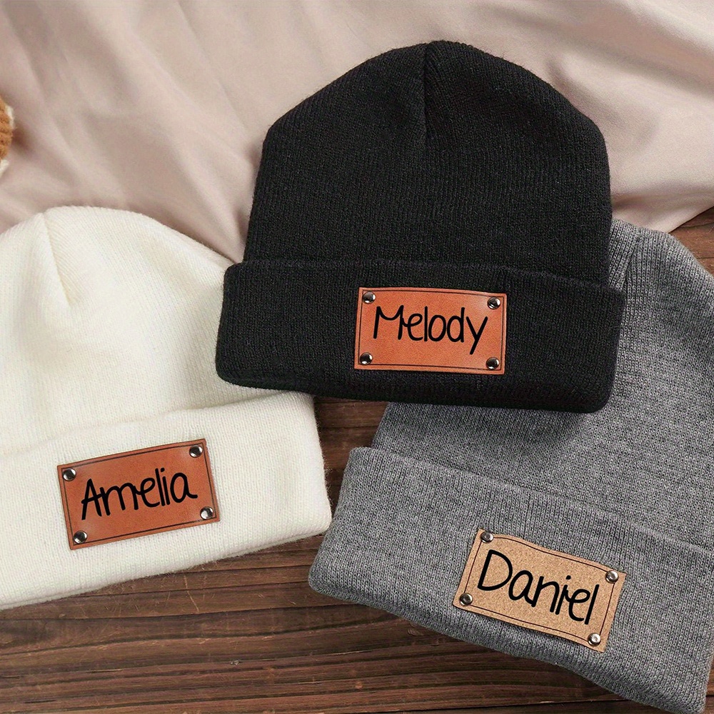 Gorro de malha com etiqueta de - Knit Beanie Hat Warm avaliação e preço