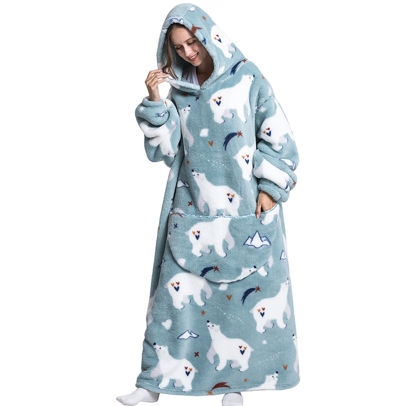 Manta de Inverno de Pelúcia, M - Sherpa Hoodie Fleece avaliação e preço